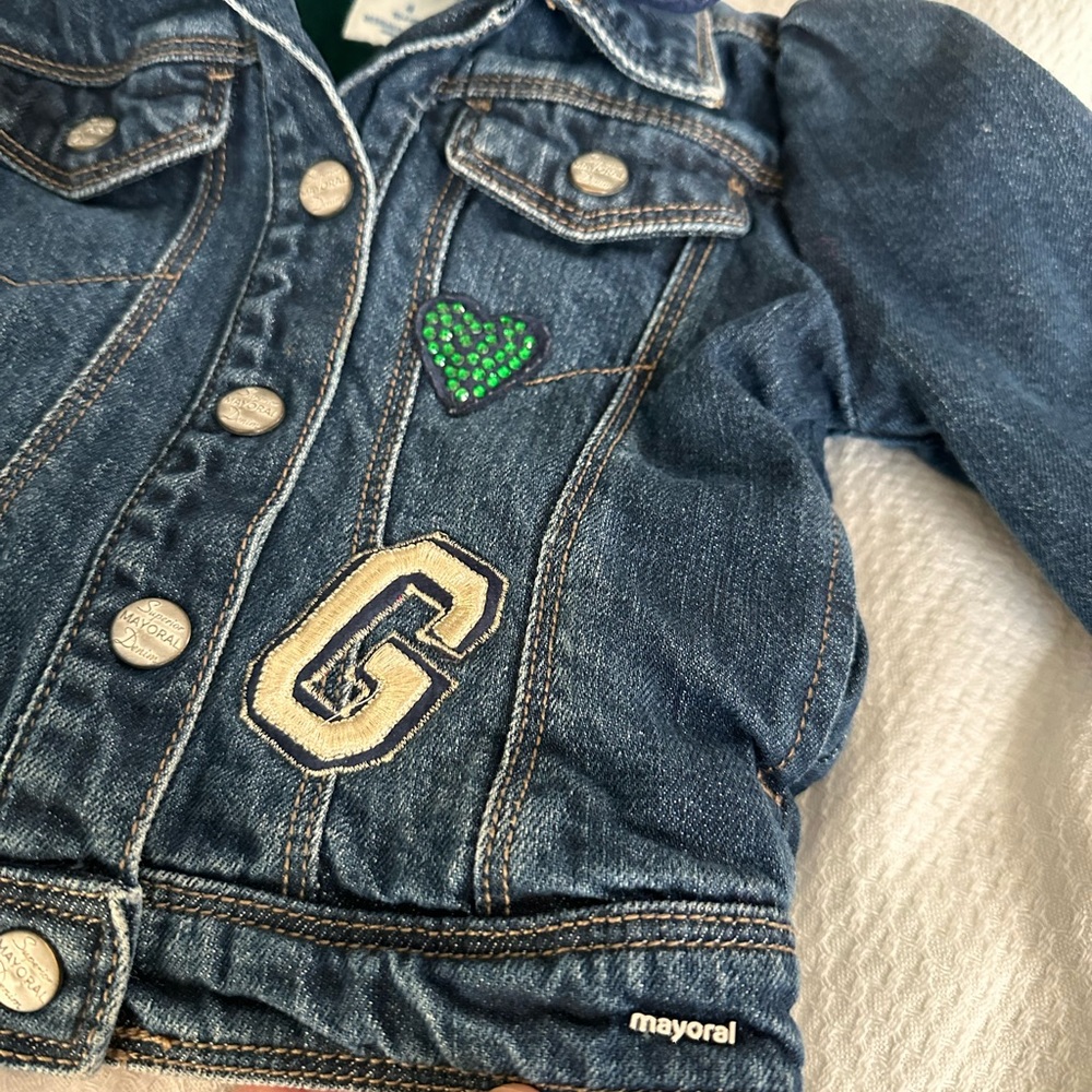 Little girls Jean lined jacket 4T - Picture 5 of 6